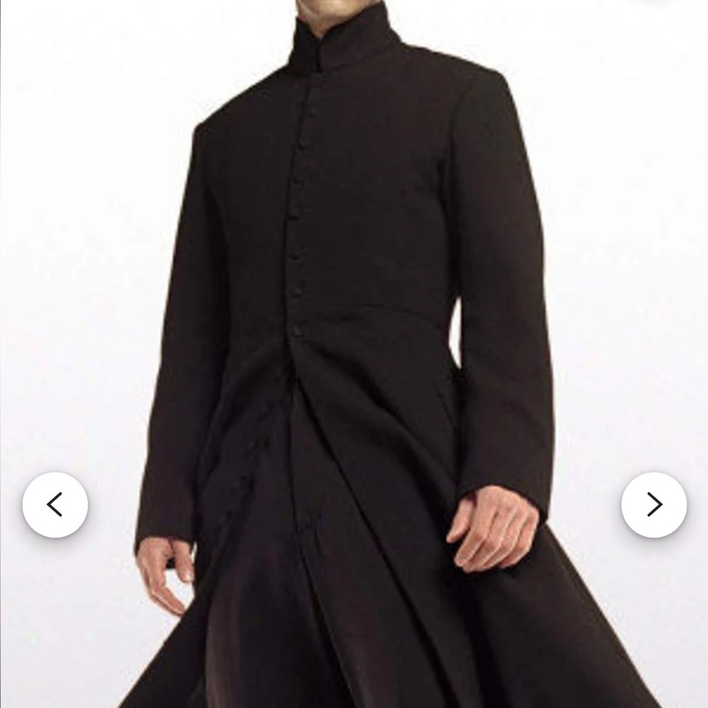 Elegant Black Long Coat-Neo from the matrix inspired